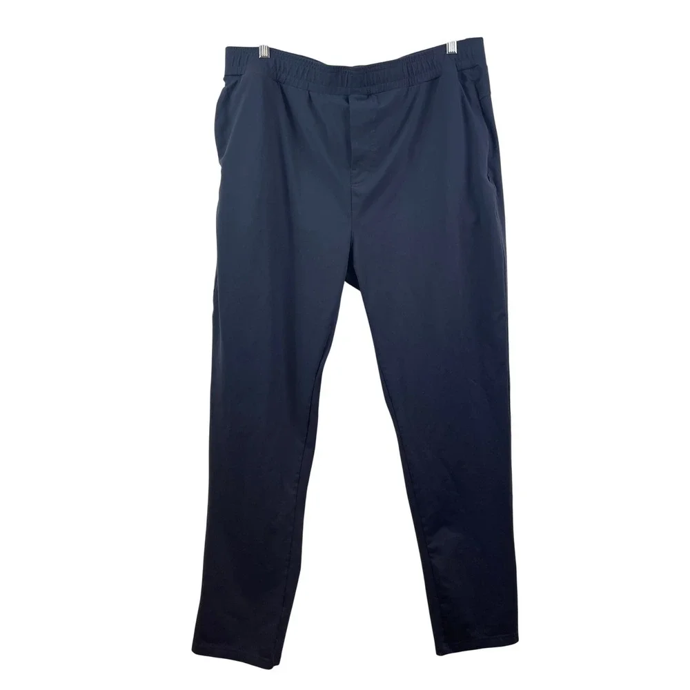 Public Rec All Day Every Day Pants Mens 42/32 Navy Blue Athleisure Tapered Leg